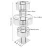 Silver Crystal Vases for Centerpieces, 47.2in Metal Pedestal Stands for Table Chandelier Centerpiece Wedding, 5 Tier Round