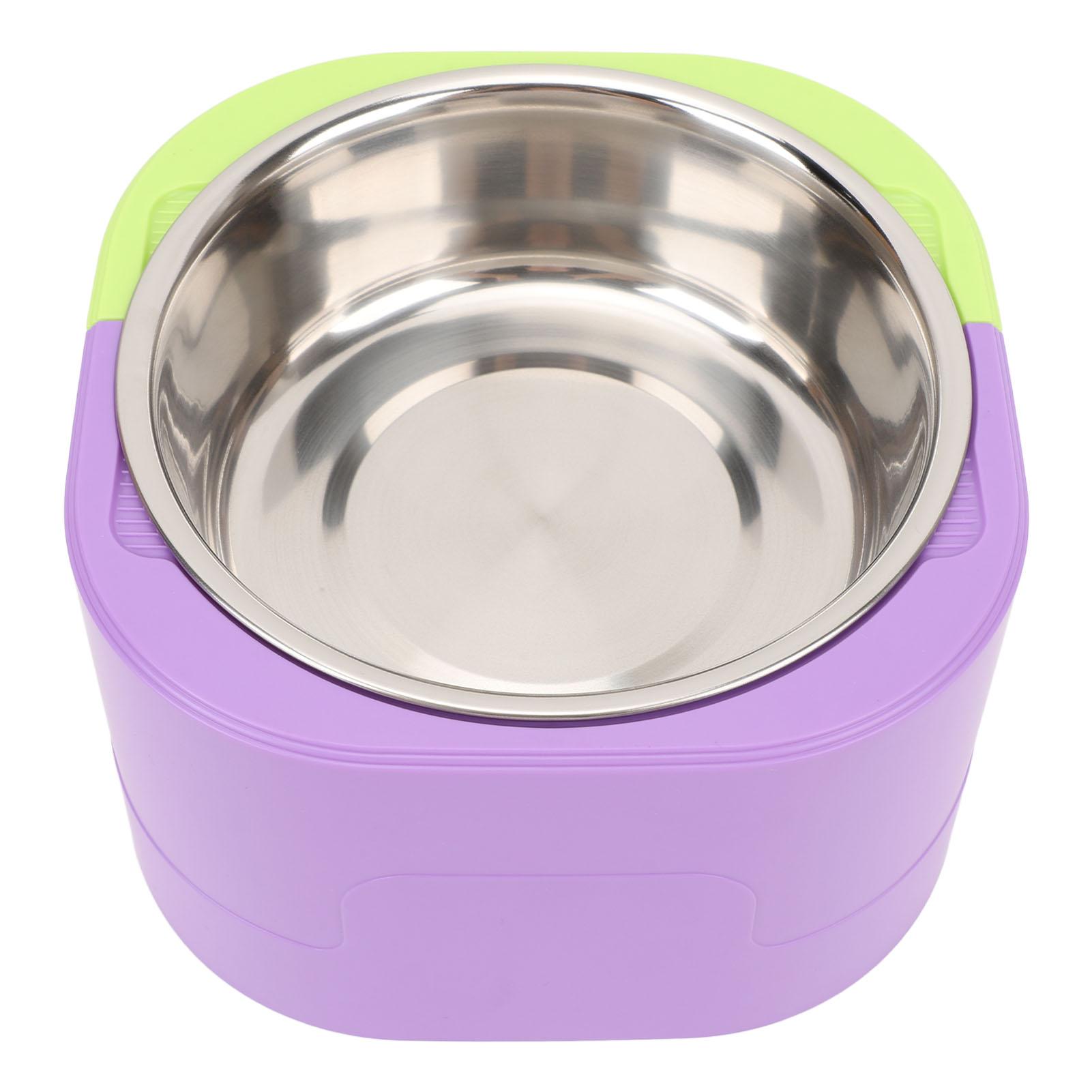 

Pet Bowl 3 Levels Height Stainless Steel Feeder Cat Dog Puppy Food Utensil