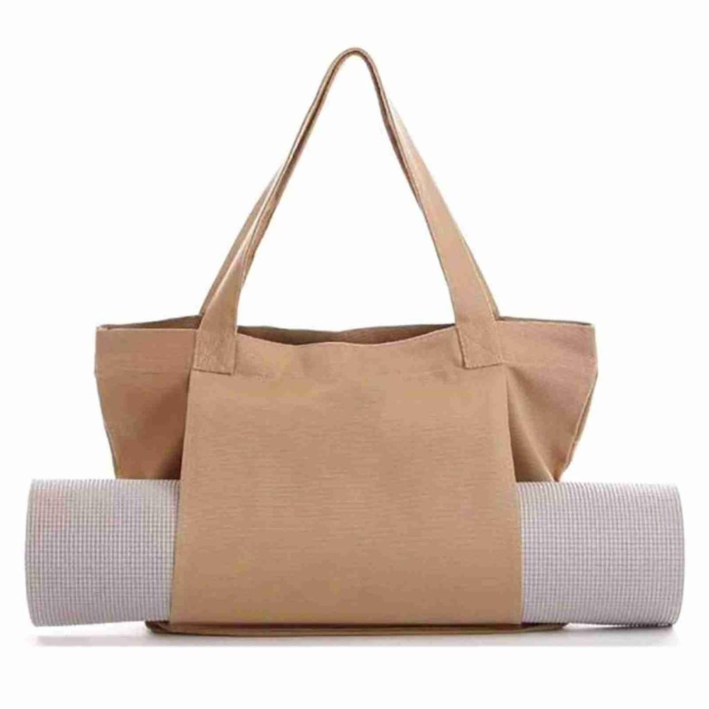Yoga Mat Storage Bag Canvas Yoga Mat Carrier Pilates Mat Shoulder Bag for Office Workout Pilates