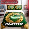 3pcs Duvet Cover Set (1*Duvet Cover + 2*Pillowcase, Without Core), Custom Name Hammarby IF Pattern Bedding Set, Home Bedroom Decor Gift