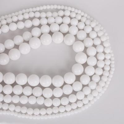 4-12mm/32-93ks Přírodní porcelánové korálky z bílého kamene pro výrobu šperků