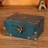 Retro Jewelry Storage Case Square Wood Treasure Box Lockable Password Box  Bracelet