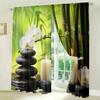 Zen Sense Printed Curtain for Home Decor - Rod Pocket Window Treatment for Bedroom   Kitchen   Living Room