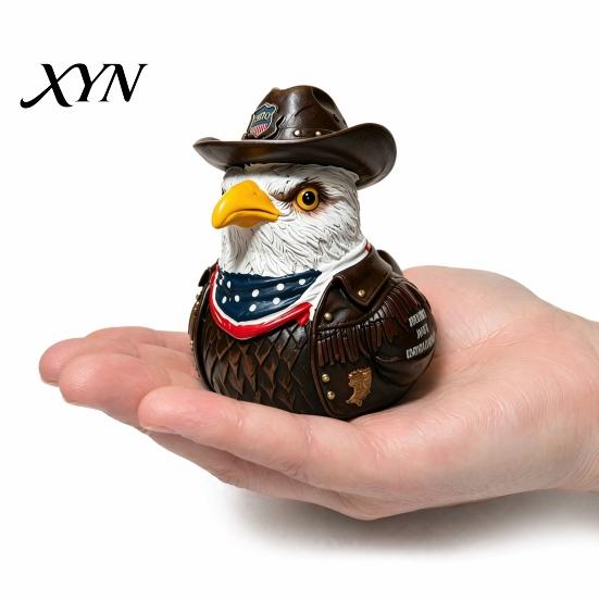 Military Themed Car Decoration Duck Figurine, Patriotic Veteran Ornament for Dashboard, Resin Home Independence Day Memorial Statue, Gift Enthusiasts