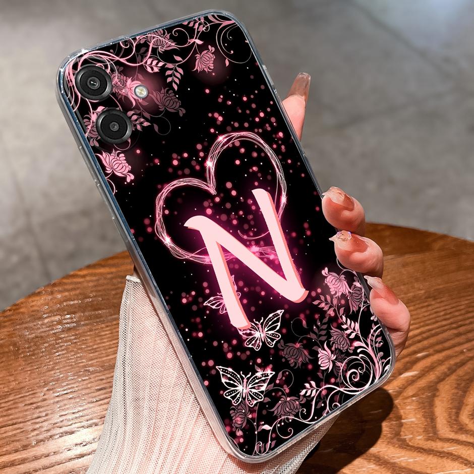 Phone Case For Samsung Galaxy A06 A07 4G 5G Cute Butterfly Letter Clear Silicone Protective Cover For SamsungGalaxyA06 A07 Funda