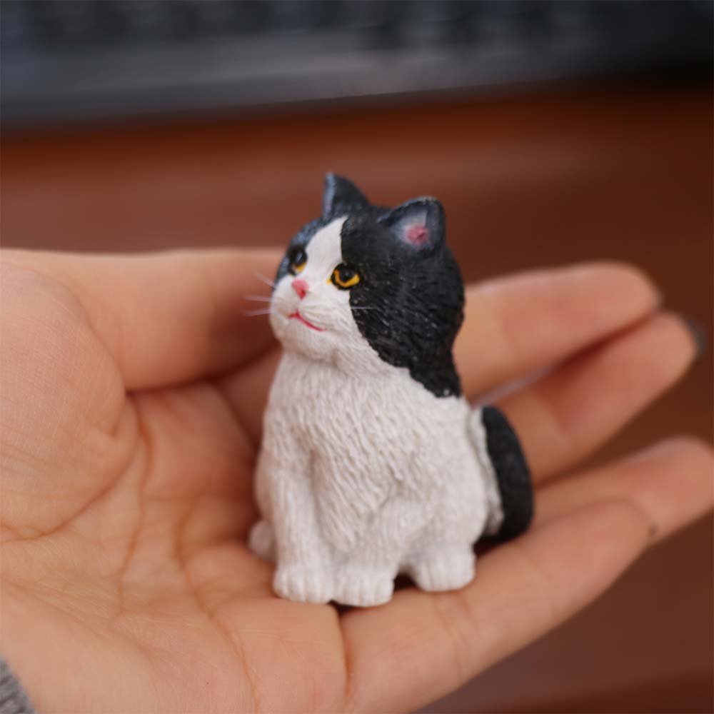 Cute Mini Cat Ornament Sitting Cat Decoration Children Gift Cat Pet Model  Desktop