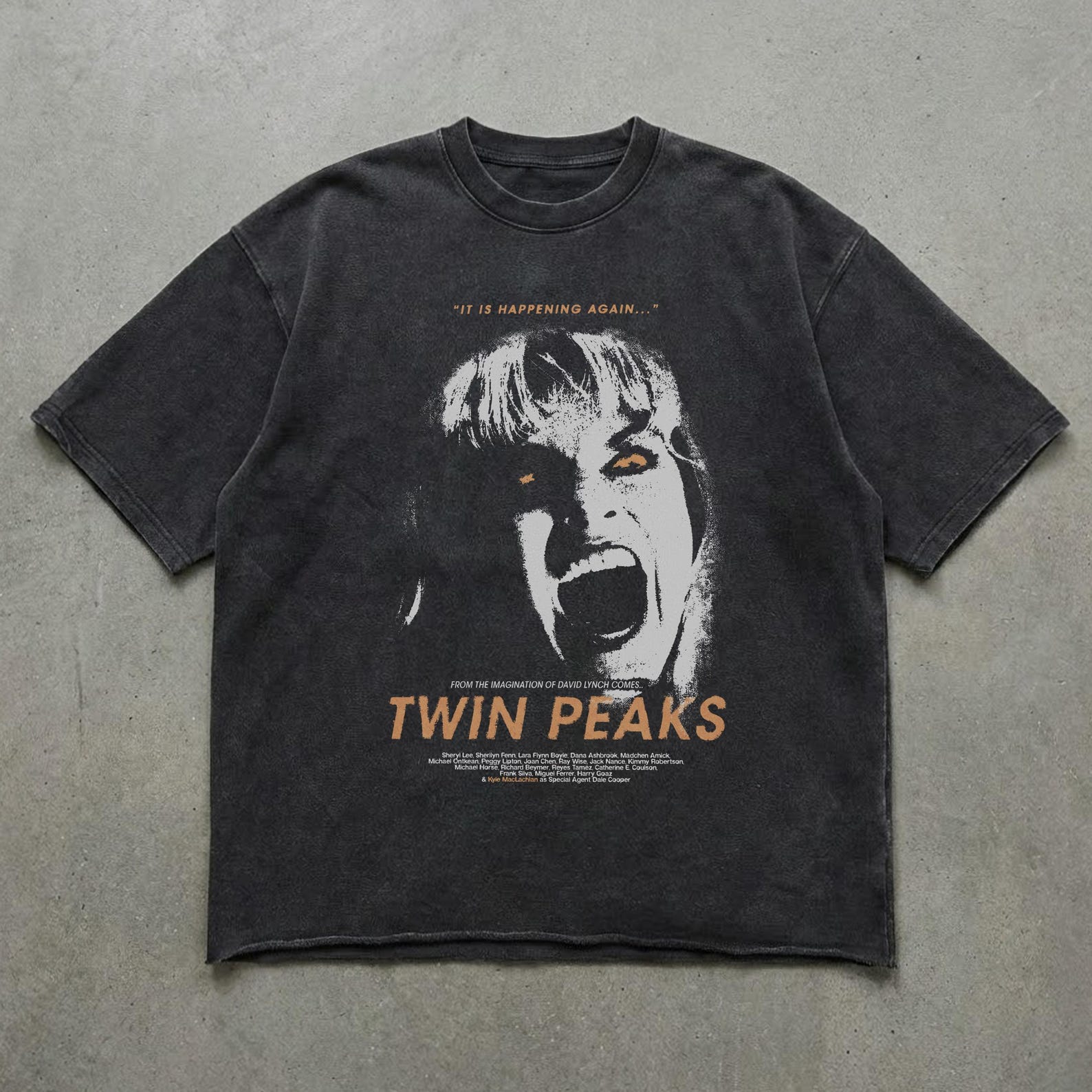 Twin Peaks Graphic T-Shirt | Horror Series Art Tee | Cult Tv | Film Poster Shirt S