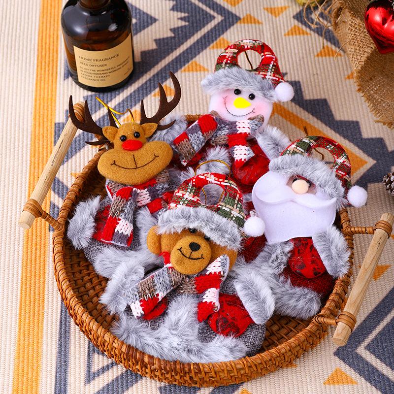 Décorations de Noël, pendentifs en tissu, pendentifs pour sapin de Noël, cadeaux pendentifs poupée Père Noël