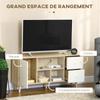 TV Cabinet for TVs Up To 45 Inches Solid Wood Legs Scandinavian Style 3 Open Compartments 1 Cupboard 120 X 30 X 60 Cm