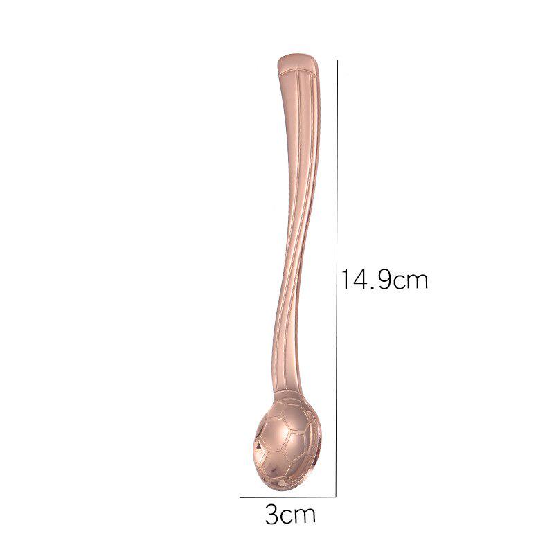 Outdoor Camping Tableware Football Coffee Spoon Teaspoon Dessert Spoon Long Handle Tableware