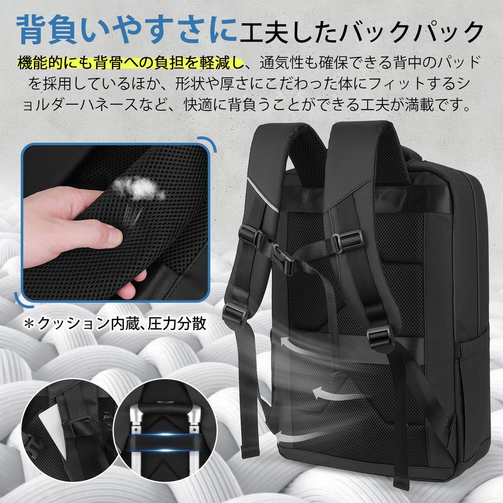 Ecoofee Business Large A4 Laptop Storage Casual Perfect for Business and Popular and Black Men's Backpack, Waterproof, Capacity, Lightweight,