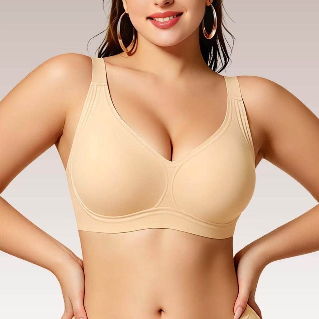 Wireless Soft Support Seamless Bra for Plus Size Women – Comfortable Fit for Large Busts