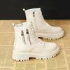 Inner Heightening Martin Boots Women's Shoes New Versatile Thermal Short Boots Autumn and Winter Velvet Snow Boots