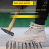 High-top Labor Insurance Shoes Steel Bag Head Electric Welding Shoes Anti-smashing and Anti-piercing Safety Work Shoes