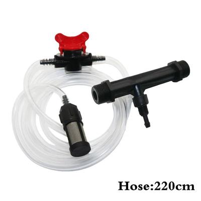 1 set kit fertilizzante automatico 1/2", 3/4", 1" tubo Venturi tubo di irrigazione con interruttore di controllo del flusso e filtro a rete metallica 4 pezzi