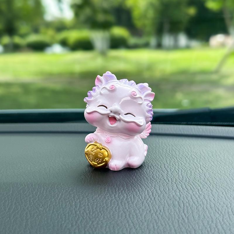 

Phoenix-themed Car Accessories and Decorative Items - High-end Automotive Interior Products - High-end Resin Dashboard Mini Ornaments Small-D model рожевий