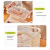 Heat Resistant Plastic Lunch Box Kitchen Fry Microwave Se Food Container Fruit Storage Shed Box Rectangular Divided Lid