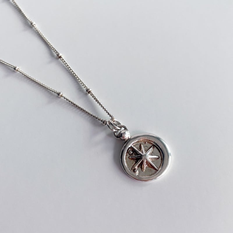 Melliv Silver Sterile Night Star Sealing Necklace_mvn13