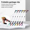 Foldable Reacher Grabber Aluminum Alloy Long Arm Trash Clip Litter Picker Tool with Rubber Grip Handle