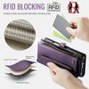 Suitable for Samsung Galaxy Z Fold 7 Case with Pen Holder, RFID Blocking Wallet Case with Card Holder Zipper Strap PU Leather