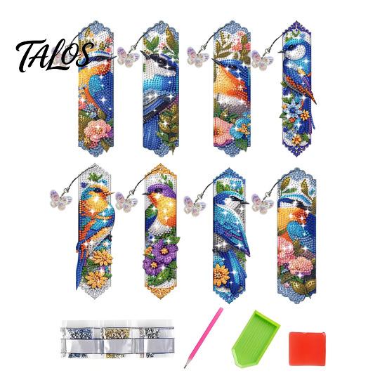 Halloween Party Favors And Crafts Faux Diamond Art Bookmark Kit, Book Marker DIY Handmade Materials Animal Bird Page Crafting Kit for Adults,
