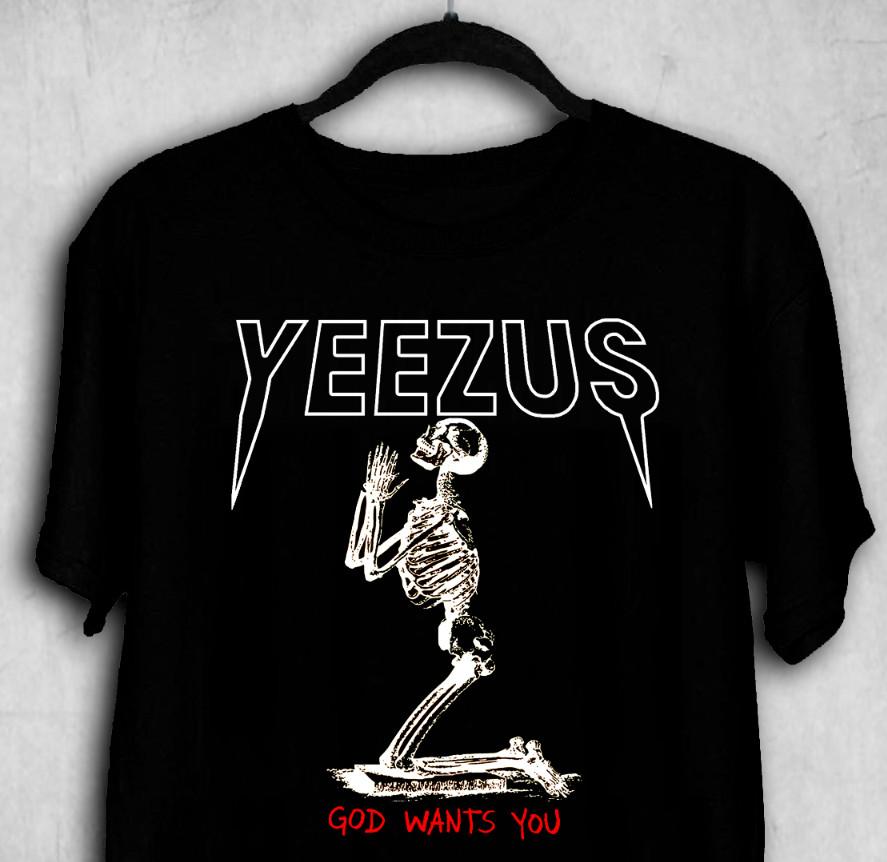 Yeezus Tour Hip Hop Rap Kanye West God Wants You Black All size Shirt  AG1219 XXL