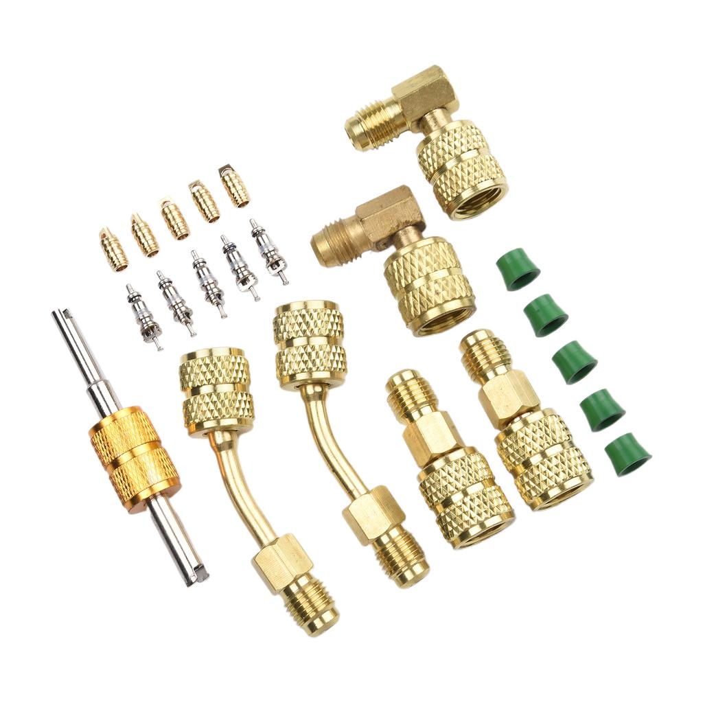 Gold R410 Adapter Kit Split Adapter No Hazards Optimal Performance AD B R Spool Refrigerantion Hose Connector AD D