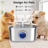 3.2L stainless steel cat water dispenser window has water level which can be observed suitable for many cats and dogs