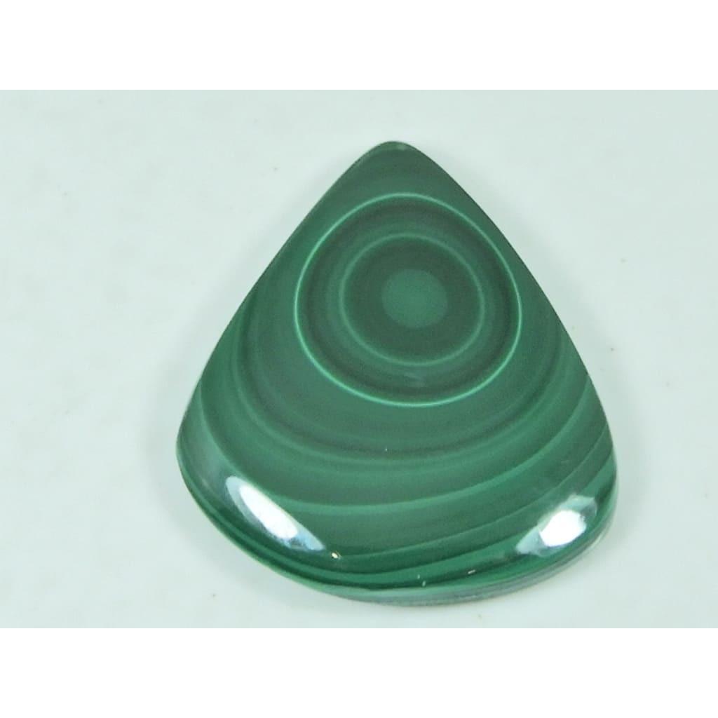 31X37X05MM Natural Green Malachite Pear Shape Cabochon Loose Gemstone 73Cts. G-256