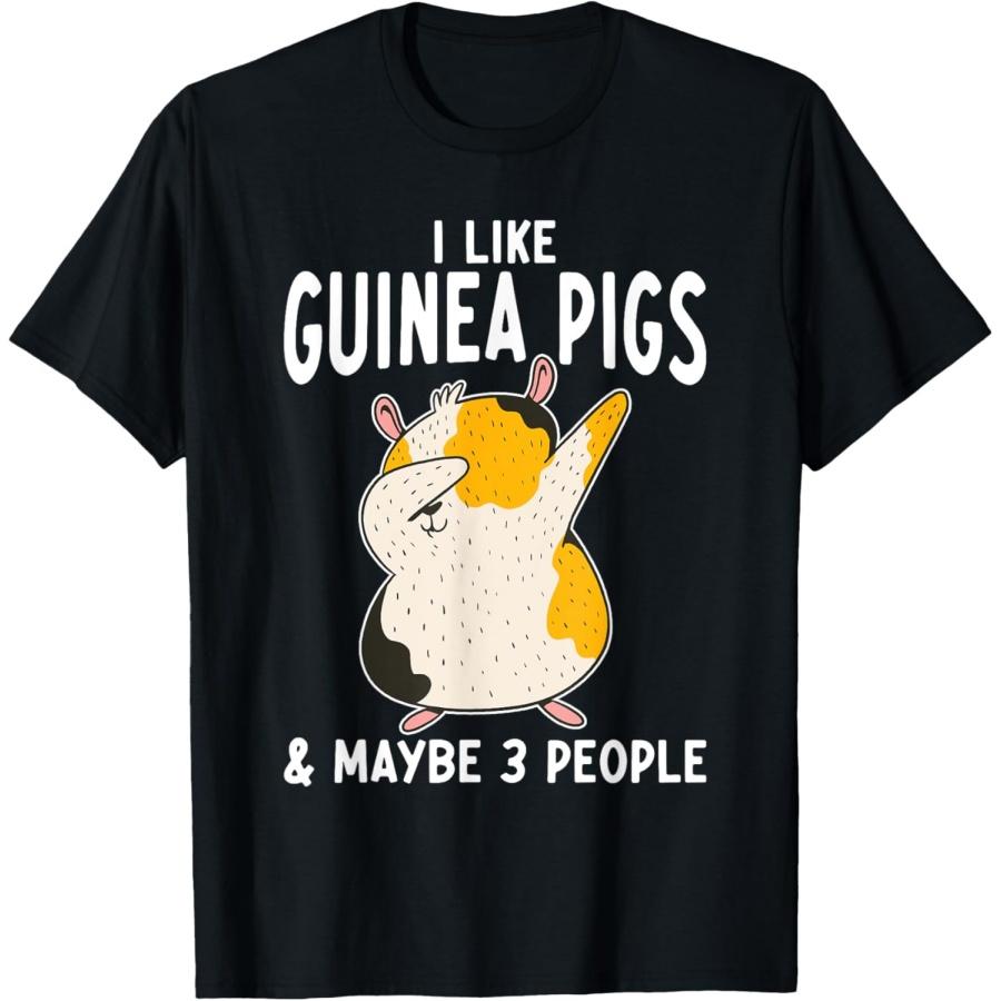 I like Guinea Pigs and maybe 3 People Cute Guinea Pig T-Shirt XXXXXL чёрный