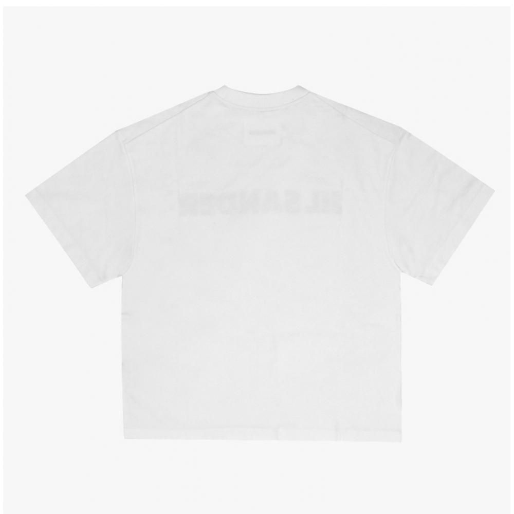 Jill Sander J03gc0137 J45148 102 Logo Women S Short Sleeve Tee