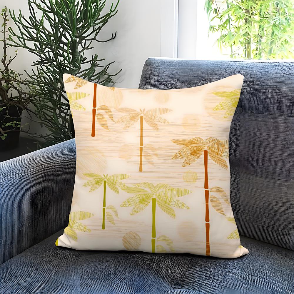 Palm Tree Cushion Cover Comfortable Reversible Pillow Cover Ideal for Car Sofa Bedroom Beyond
