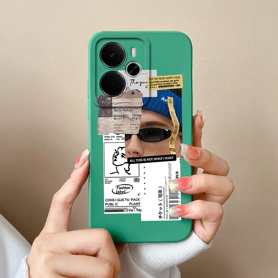 For Oppo Realme P3 C75x Narzo 10 30 60 A5 Pro 14 14T 14X Phone Cases Fashion Cool Girl High Quality Liquid Silicone Shockproof Housing For Oppo Covers