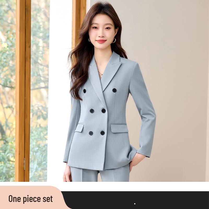 Women's Professional Suit Set: High-End Black Formal Wear for Interviews and Office