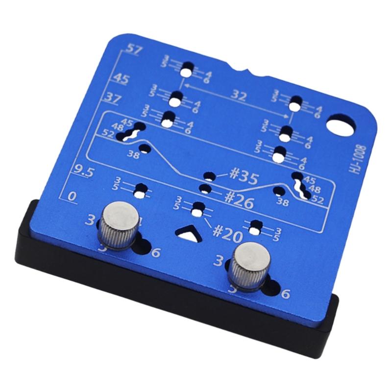 Aluminum Alloy Drill Guide Suitable for 26mm 35mm Holes Precise Drilling Cabinet Hinge & Shelf Pin with Ergonomic Design