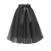 Women's Fashion Color Half Length Skirt Chiffon Skirt A -Layer Mesh Puff Skirt Evening Party Skirt Formal Ball Skirt