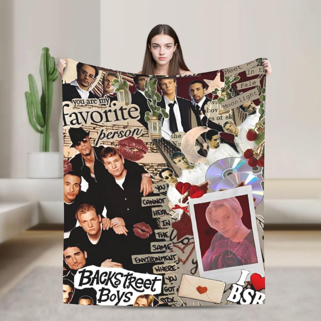 Backstreets Boys Music Knitted Blanket Flannel Super Warm Throw Blanket for Bedding Couch Bedspread