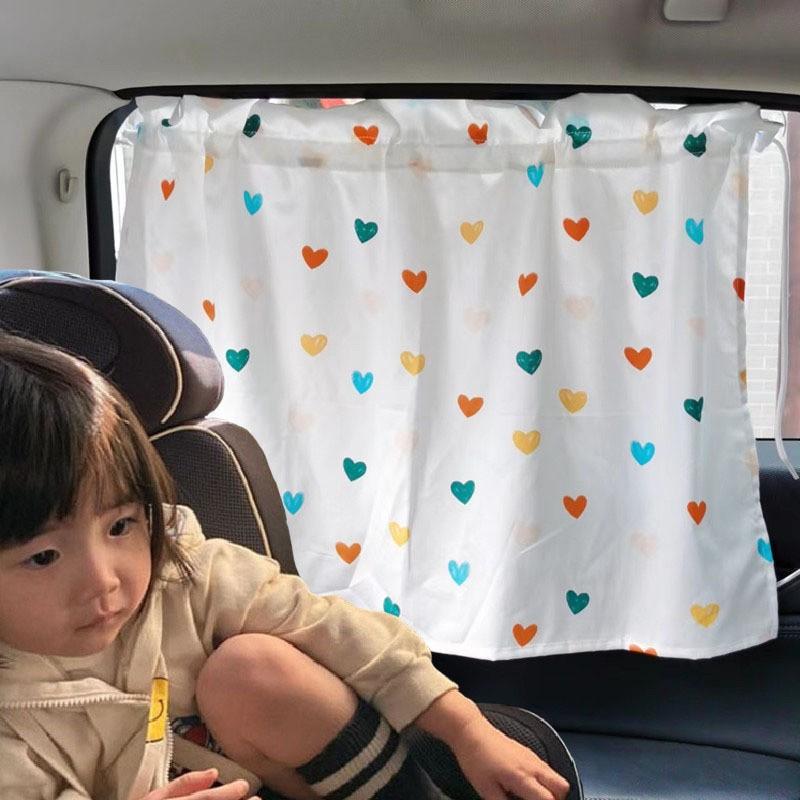 Universal Car Sun Shade Cover UV Protect Curtain Side Window Sunshade Cover  Suction Cup Retractable Light Blocking Artifact