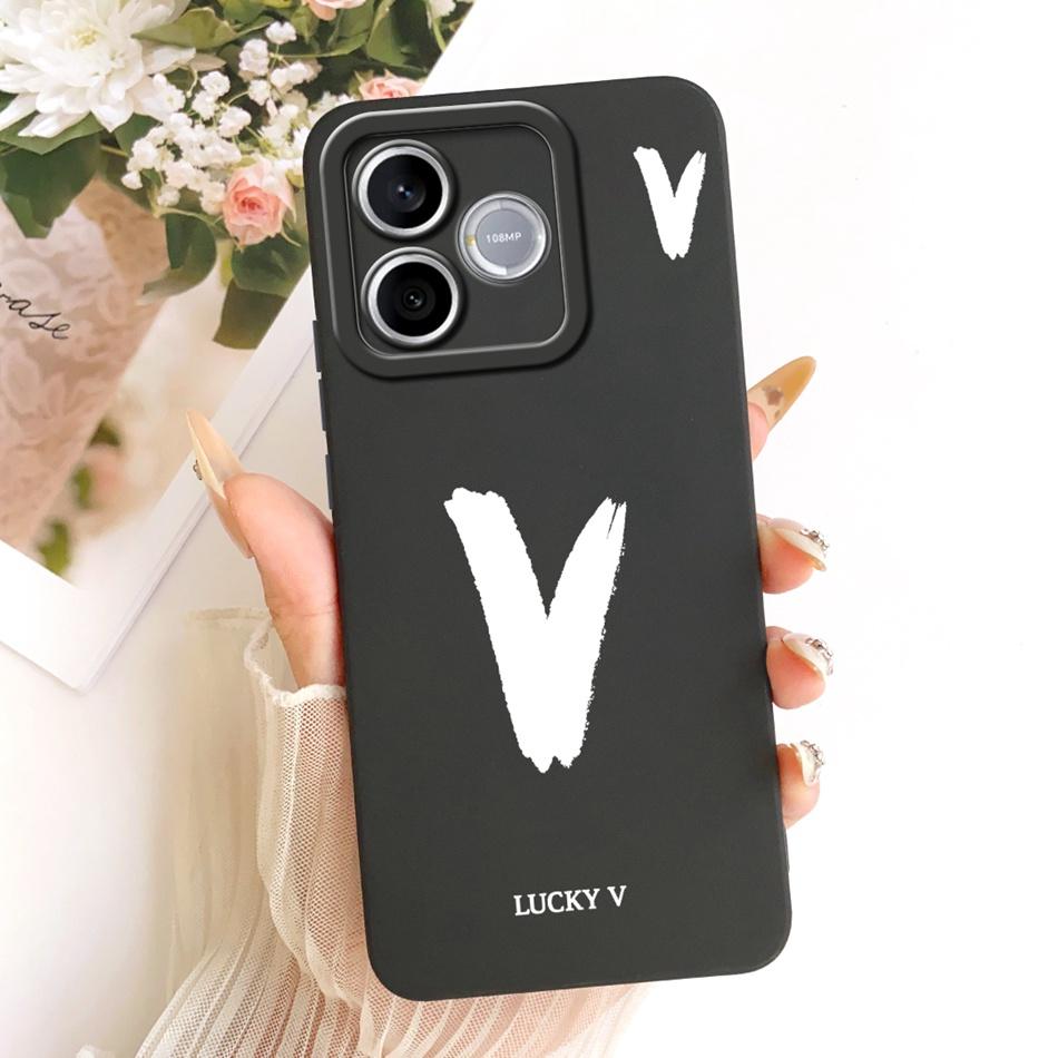 For Honor 600 Lite 5G Honor600 Lucky Initial Letter Phone Case For Honor 600 600Lite Soft Silicone Shockproof Cases Bumpers