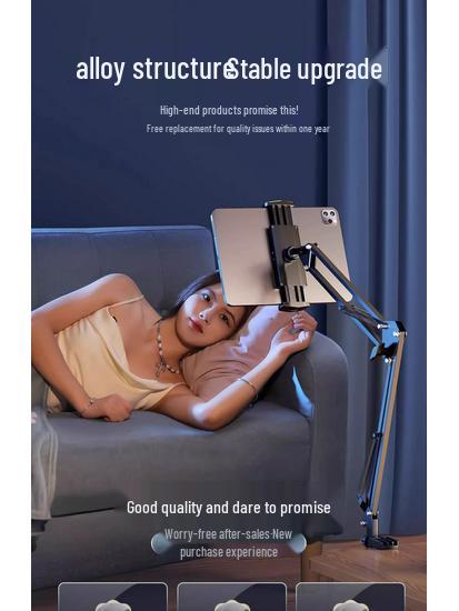 Adjustable Foldable Mobile Phone Stand with Metal Base and I-Beam Clamp