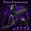 Vibrační kroužek na penis 3 v 1 Erotické hračky pro muže Silikonový dálkový ovladač Penis Vibrátor 9 vibrací pro stimulaci ženského klitorisu G-bod G pro dospělé