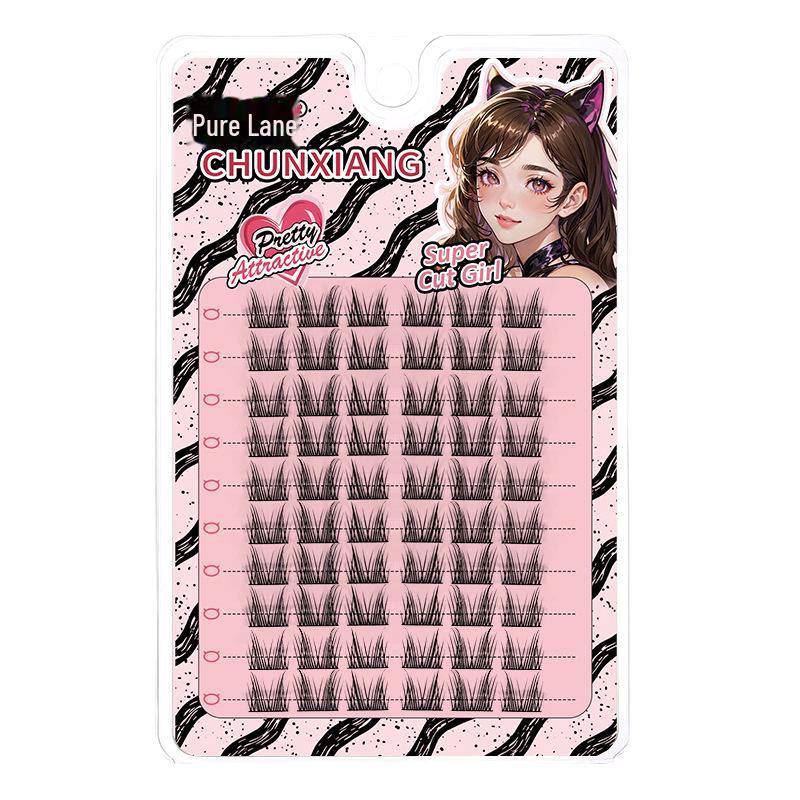 Wild Cat Ear False Eyelashes: Natural, Thick, Comic-Style for Novices