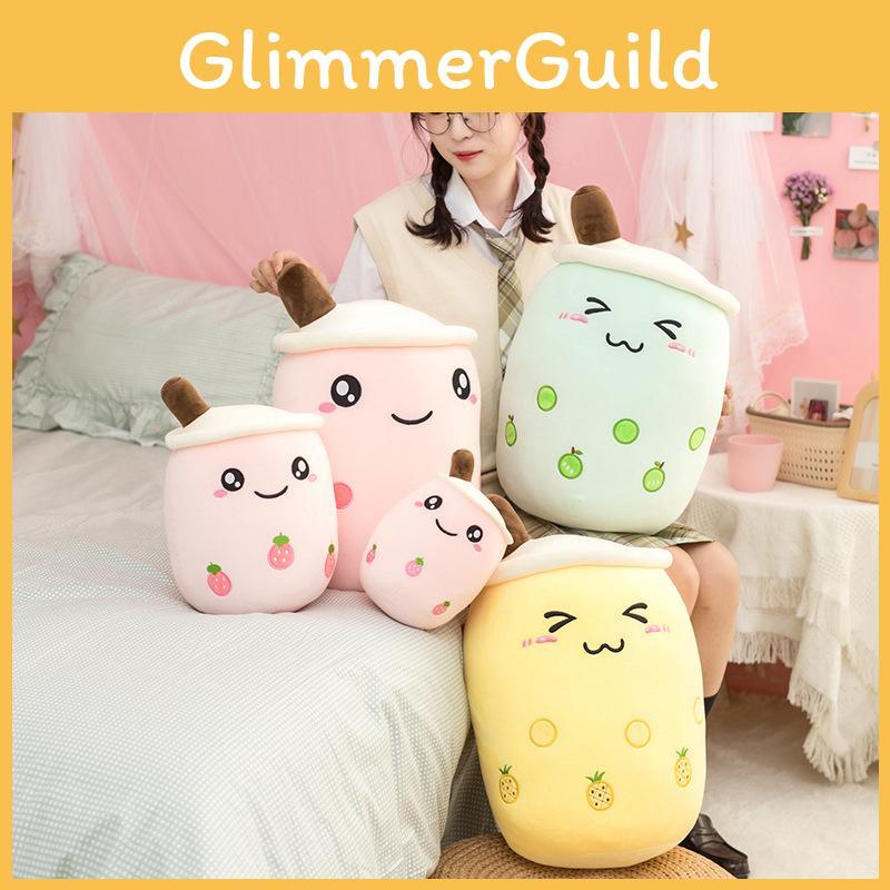 Strawberry 50cm Adorable Milk Tea Plush Toy Creative Soft Doll Pillow Cushion For Kids