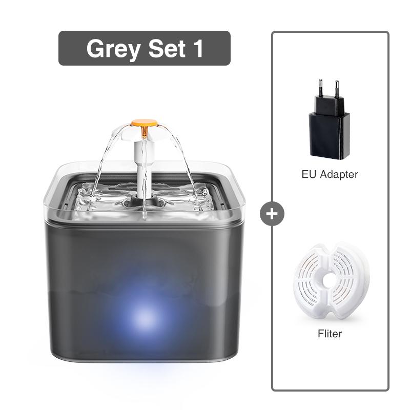 ROJECO Cat Water Fountain Filter LED Automatic Pet Water Dispenser For Cat Accessories Auto Drinker for Cats Drinking Fountain