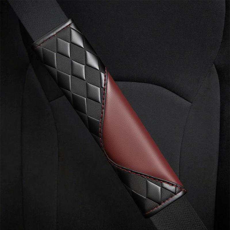 1Pcs/Set All  Car Seat Belt Shoulder Pad Universal Shoulder Protector Leather Safety Belt Cover