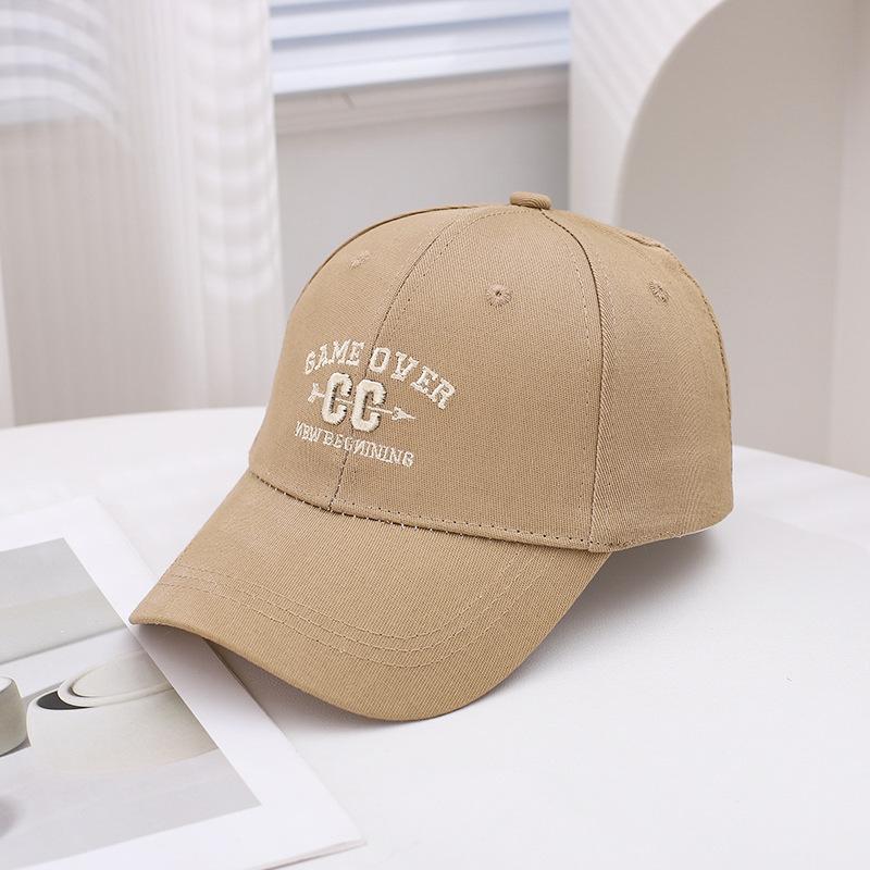 Outdoor Embroidery Letter Baseball Cap Women'S Spring Summer Versatile Face Small Wide Brim Peaked Cap Men