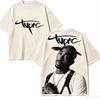 Hot Rapper Tupac Shakur Graphics Print T-shirt Men Women Hip Hop Streetwear T-shirt Casual Loose Short Sleeve Crew Neck Summer Tops