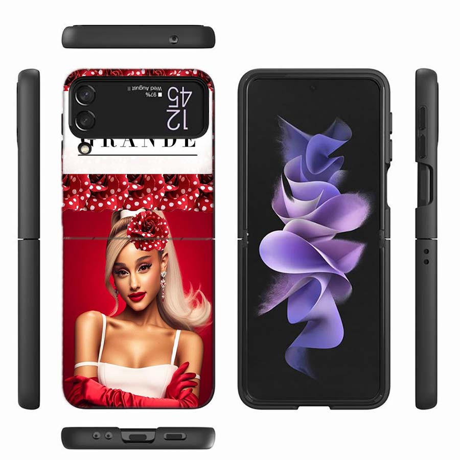Ariana Grande Phone Case For Samsung Z Flip 6 7 5G Z Flip 5 Galaxy Z Flip 3 4 5G ZFlip Shockproof Hard Cover TPU PC Coque Capa S
