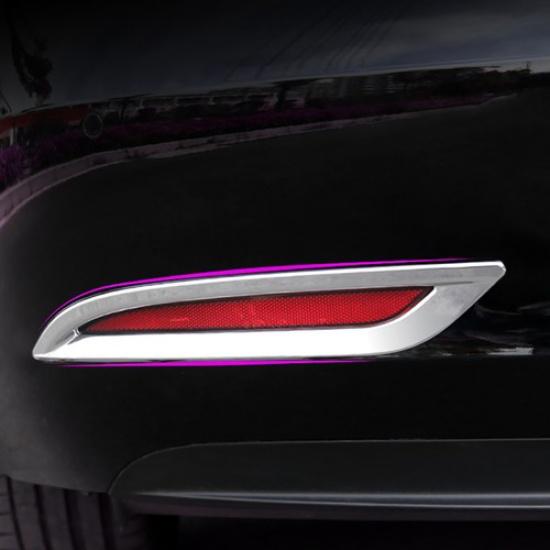 Chrome Back Foglamp Fog Light Lamp Cover Trim For Tesla Model 3 2018-2022