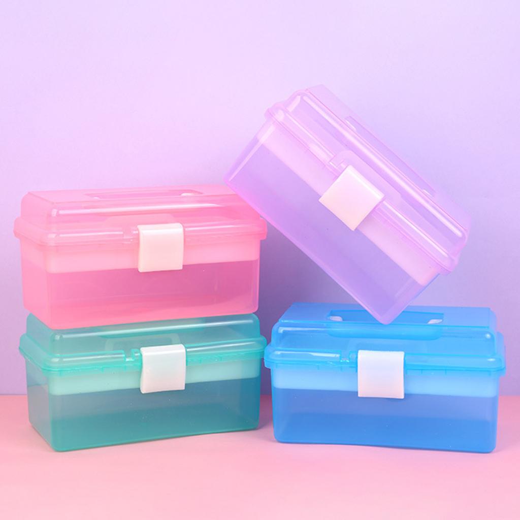 Cutie de depozitare multifuncțională cu compartimente Organizator din plastic pentru nail art Cutie cu capacitate mare pentru organizarea obiectelor mici